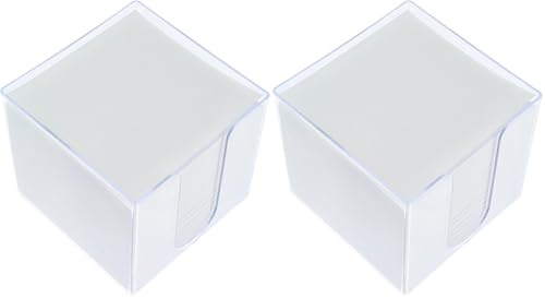 Kangaro Notizzettel kasten 9,5x9,5x9,5cm 700 Blatt weiss (Packung mit 2)