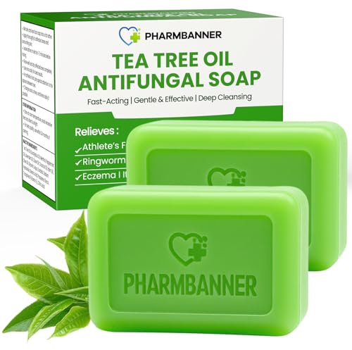 Tea Tree Soap Bar – Deep Cleansing Botanical Bar with Tea Tree, Eucalyptus & Lavender Oils – Gently Soothes Skin Prone to Discomfort, Odour, or Dryness