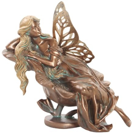LRXFPIYF Gartenfeenstatue, Engelsfigur, niedliche Miniatur-Gartenfigur zum Basteln, Dekoration für Puppenhaus und Hof, DIY-Projekte