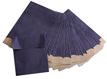 Logbuch-Verlag 50 Mini Papiertüten blau 7 x 9 cm mit Lasche kleine Tüten aus Papier dunkelblaue Schmucktüten Minitüten