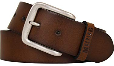 Mustang Gürtel Herrengürtel Ledergürtel Jeansgürtel Braun 7594, Farbe:Braun, Länge:120