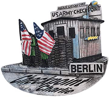 Berlin Germany Checkpoint Charlie 3D Refrigerator Magnet Tourist Souvenirs Resin Magnetic Stickers Fridge Magnet Home & Kitchen Decoration from China