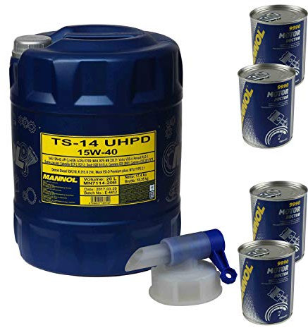 MANNOL TS-14 UHPD 15W-40/SN Lot de 4 bidons d'huile moteur 20 l