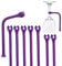 YouU Accesorio de lavavajillas flexible,Silicone Stemware Saver Flexible Stemware Holder Lavaplatos Protector de vidrio de vino Tether Silicona para lavavajillas (Púrpura / 8 piezas)