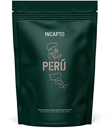 Incapto Café en Grano de Especialidad 500g | Origen Perú | 100% Arábica | Specialty Coffee 84.75 puntos SCA | Tueste Natural y Artesanal | Finca Cajamarca, Cenfrocafé