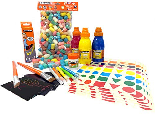 Cléopâtre - Coffret d'activité/animation avec peinture gouache, IPOPOP, pinceau, feutre, colle, etc...