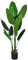 COSTWAY 160cm Kunstpflanze Tropische Palme Künstliche Monstera Schlangenpflanze, Zimmerpflanze mit stabilem Topf & 10 Blättern, Pflanze Grün für Garten Büro Zimmer Dekoration