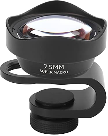 75mm Mobile Phone Macro Lens,10X Magnification M14 X P0.75 Mobile Phone Camera Macro Lens External Aspherical Macro 40-75mm Close Focus Lens, for Phone for IOS Pad default