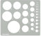 Aleks Melnyk #200 Kreisschablone Technisches Zeichnen, Zeichenschablone Kreis Lineal Metall, Loch Groß Klein, Rund, Schablone Geometrie, Bohrschablone, Schraubenschablone, Bohrerlehre