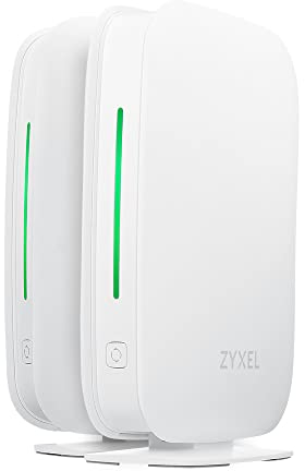 Multy M1 WiFi 6 AX1800 WLAN Mesh-System von Zyxel für den gesamten häuslichen Bereich. Router und Satellit, kompatibel zu Alexa – Zweierpack [WSM20]
