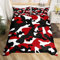 Kinder Jungen Camo Bettbezug Army Camouflage Bettwäsche-Set für Mädchen Teenager Jugend Mann Buntes Muster Art Decor Bettwäsche 155x220 cm Schwarz Rot Weiß Bettwäsche mit 1 Kissenbezügen