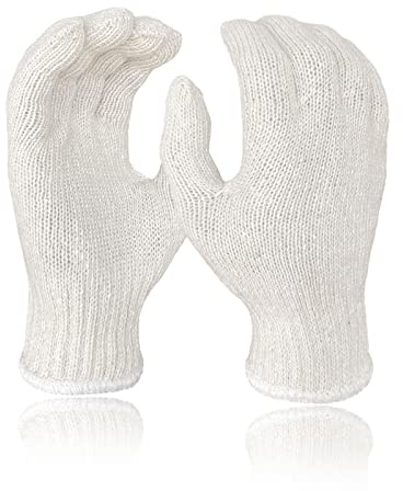 GSAFEME 12 Paar Arbeitshandschuhe für Herren, Baumwolle, Polyester, Strickhandschuhe für Grillen, Kochen, Grillen, Gartenarbeit