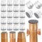 24 Stück Stuhlbeinschoner,Stuhlbeinschoner Silikon Transparent mit Filz,Filzgleiter für Stühle, Schutzkappen für Stuhlbeine für Hartholzböden(Fit:23-32.9mm)