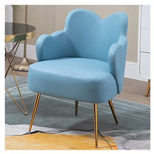 KESHUI Nordisches Single -Sofa Luxus Liebesformdesign Ins Samt Sessel Wohnzimmer Möbel Weiches kleines Sofa Balkon entspannen Café Stuhl (Color : Blue tech Cloth)