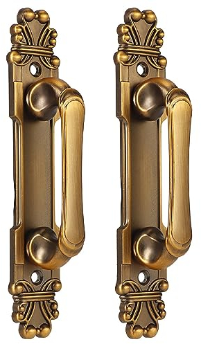 Natudeco Door Handle, Antique Zinc Alloy Door Handle Cabinet Drawer Wardrobe Handle 2Pcs/Set Furniture Hardware Accessories