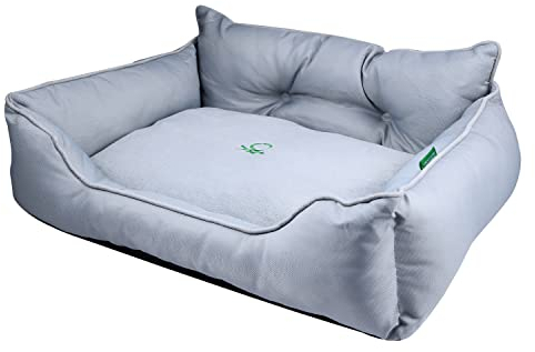 UNITED COLORS OF BENETTON. Pets - Hundebett, Ergonomisches Bett für Große Hunde, Aus Polyester, Waschmasschinegeeignet, Grau, Größe XL, 90x70x28 cm