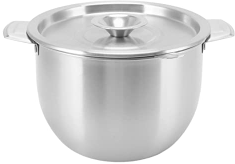 Passoire à Huile de Cuisson Domestique de 2,8 L avec Couvercle, Pot de Filtre à Huile en Acier Inoxydable, Outils de Cuisine pour Stocker L'huile de Friture et la Graisse de Cuisson(Argent)