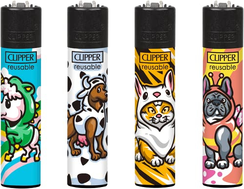Clipper Feuerzeug 4er Set: (Wannabe Mascots)