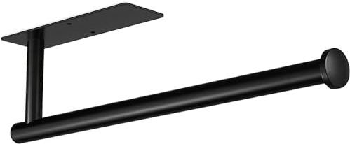 Gewtur Küchenrollenhalter Schwarz, Selbstklebend Küchenrollenhalter Wand, Edelstahl Küchenrollenhalter für Alle Küchenpapier