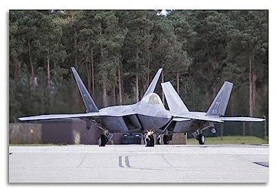 YIBIN Luftfahrt-Poster für F-22 Raptor Reconnaissance Flugzeug-Poster, dekorative Malerei, Leinwand, Wandposter und Kunstbild, modernes Familien-Schlafzimmer, Dekor-Poster, 40 x 60 cm