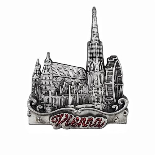 Wien Österreich St. Stephens Kathedrale Kühlschrankmagnet 3D Reise Souvenir Kühlschrank Dekoration Magnetaufkleber Handbemalt Basteln