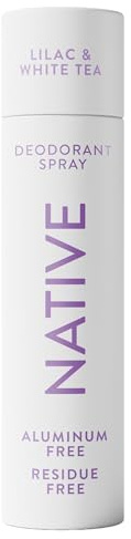 Native Deodorant & Body Spray, Lilac & White Tea, 72-Hour Odor Protection for Underarms & Body, Aluminum Free, Quick Drying, 3.5 oz