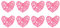 sourcing map 8 Stück Herz Deko Rattan Deko, 5 cm Fensterdeko Hängend Styropor Herz Kranz Natürlich Wicker Türdeko Haustür für Valentinstag Dekoration Hochzeit, Rosa