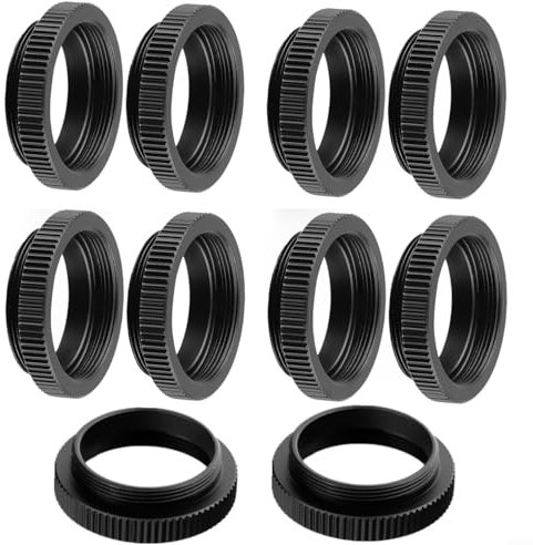 C-CS C-Mount Lot de 10 bagues d'adaptation C vers tube d'extension CS pour caméras de sécurité CCTV 5 mm