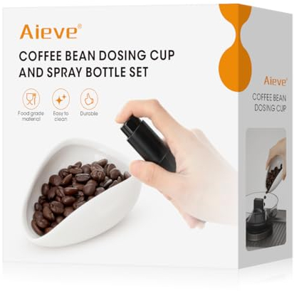 AIEVE Kaffeebohnen Dosierbecher Set für Espresso Kaffeezubehör Kaffeemaschine WDT Tool Siebträger Zubehör mit RDT-Sprühflasche