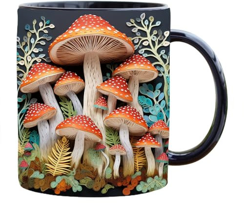 Eastuy Tasse Mit Pilz Motiv, Keramik Kaffeetasse, Niedliche Pilztasse, Pilz Tasse Becher Kreatives Kaffeetassen & Becher Mehrzweck Tasse Für Naturliebhaber