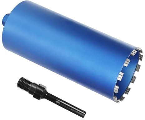 Corona Diamante 1¼ UNC Ø122/L460mm Broca Perforadora Turbo + Adapt.SDS-Max | Sierra Corona Seco/Húmedo, 415mm Profundidad Taladrado, Corta armaduras ≥25mm, Broca Núcleo para Hormigón, Piedra, Paredes