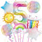 Regenbogen Geburtstagsdeko 5 Jahre 8 Stück, Folienballon 5 Regenbogen, Luftballon Regenbogen, Regenbogen Folienballon Party Deko, Geburtstagsdeko 5 Jahre Mädchen