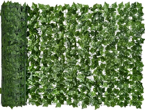 Siepe Edera Finta 1x3M Giardino Balcone Artificiale Sintetica Foglie Anticaduta