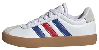 adidas Unisex Kinder VL Court 3.0 Shoes, FTWR White/Team royal Blue/Better Scarlet, 28 1/2 EU