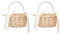 2 Stück Wicker Blumenmädchen Korb für Hochzeiten, Rattan Blumen Korb Handmade körbchen mit henkel, weidenkorb Blumenkorb für Hochzeit Party