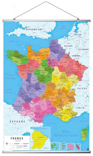 Carte De France 2017 - Poster (Karte von Frankreich 2017) (Größe: 61cm x 91,5cm) (Poster & Posterleisten)