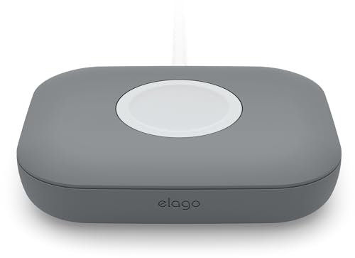 elago Cargador Magnético Compatible con Cargador de Apple Watch, Cargador de la Serie Galaxy Watch 7/6/5 Series, Compatible con AirPods Pro 2 [Cable de Carga No Incluido] (Gris Oscuro)