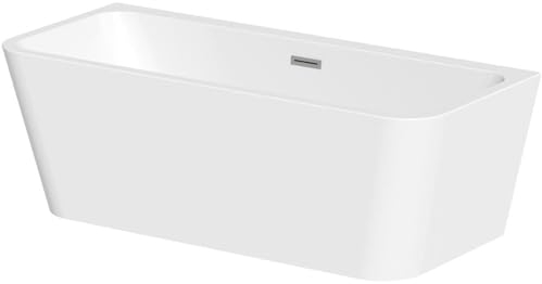 Mode Carter Back to Wall quadratische Badewanne mit wandmontierter Badewannenarmatur 1700 x 740 – weiße freistehende Badewanne, quadratische freistehende Badewannen, Badewannen reliable