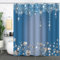 FAIRYGATE Duschvorhang Glitzer Vorhang Blau Duschvorhang Duschborhang Polyester Duschvorhang 180x180 Textil Schimmelresistenter und Wasserabweisend Shower Curtain mit 12 Duschvorhangringen B8305