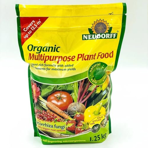 AMK® Neudorff Organic Multi Purpose Plant Feed Food Fertiliser 1.25kg With Mycorrhiza Fungi Plants Rootgrow Nutrition Garden Gardening