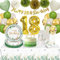 YIMAKJ 18 Ans Decoration Anniversaire, Eucalyptus Assiette Anniversaire, 100 PièCes Anniversaire Set De Vaisselle De FêTe, Avec Assiettes Carton, Tasses, Serviettes ,Pour Anniversaire 18 Ans