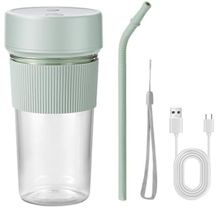 Fresh Juice Fast Portable Blender - 350ml Portable Personal Travel Blender for Smoothies, Portable Smoothie Blender | Shakes, Fruit Juice Blender Straw Design with 6 Blades for Travel, Sp,