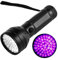 UV-Taschenlampe, 51 Stück LED-Schwarzlicht-Taschenlampe, tragbare UV-Taschenlampe mit wasserdichtem Gummischalter für Haustierurinerkennung, Leckerkennung, Angeln, Skorpionjagd