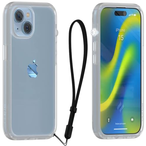 Catalyst Influence Case iPhone 15 Clear -Erhöhte Kanten, Sturzfest, Integrierte Schlüsselband Befestigung, Handschlaufe - durchsichtig
