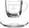 Espressotasse aus Glas mit Gravur inkl. Untersetzer | Espresso Tasse gravieren