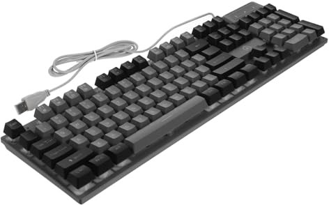 UKCOCO Teclado Mecánico RGB Teclas Retroiluminación Teclado Ergonómico para Gaming