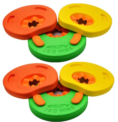 6 pulseras para nadar, discos de espuma EVA flotantes para el entrenamiento, para niños, discos para piscinas, playas, estanques