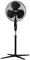 GEEPAS 16” Pedestal Free Standing Cooling Fan | 3 Speed 3 Blades Wide Angled Oscillation | Pivoting Head & Adjustable Height | Powerful Airflow Floor Fan | Home Office Use, 1 Year Warranty 45W (Black)