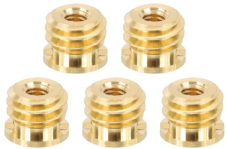 PATIKIL M4 Female to 3/8 Male Convert Screw Adapter, 5 Pcs Tripod Thread Adapter Mount for Camera Monopod Video DSLR SLR Mic Stand, Gold