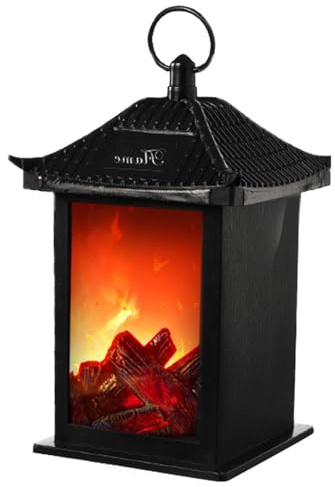 LED-Kamin-Laterne, batteriebetrieben, flammenlos, leicht, flammenlos, weich und exquisit, für Raumfestival und Hochzeitsdekoration